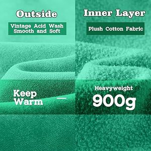 Sudadera con Capucha Casual para Hombre, Lavado Ácido, Color Sólido, Corte Regular, 100% Algodón, Felpa, Secado Rápido, Ecológica y Transpirable - Product Image 1