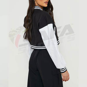 Chaqueta universitaria de lana de algodón de secado rápido de la mejor calidad, colores personalizados de punto para adultos, jóvenes, béisbol, transpirable, teñido liso - Product Image 2