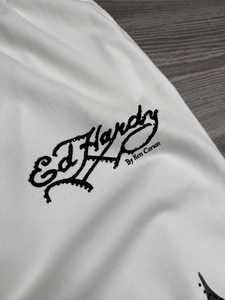 Léger hommes français éponge coton Baggy pantalons de survêtement décontracté crâne motif imprimé évasé Streetwear pantalon personnalisé DTG - Product Image 4