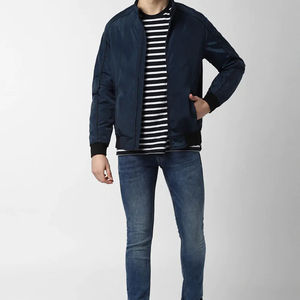 Veste bomber en tissu 100% polyester, vente en gros, meilleur design de logo et de boutons, look cool, vente en gros de vestes bomber pour hommes - Product Image 5