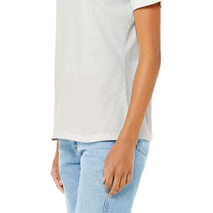 Airlume-Camiseta holgada de manga corta con cuello en V para mujer, Camiseta de algodón peinado y anillo de 32, 100% oz, Vintage blanco, 4,2 - Product Image 5