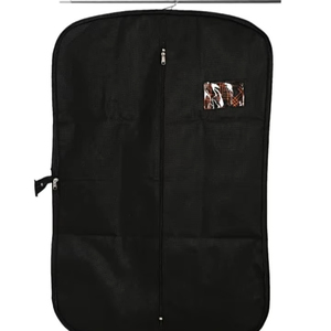 Couverture de Protection de manteau tissé noir de haute qualité robuste pliable anti-poussière fourre-tout sac de vêtement fermeture éclair organisateur stockage suspendu - Product Image 1