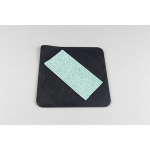 Serviettes imprimées Esparta turquoise 40x40cm pliées 1/8 Bambutex Naturel 400 pièces B2B - Product Image 1