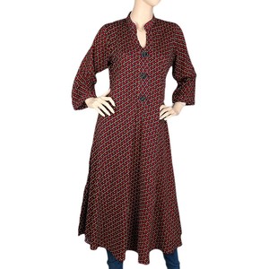 เสื้อคุर्ติพิมพ์ลายสำหรับผู้หญิง - หลายสี - Product Image 4