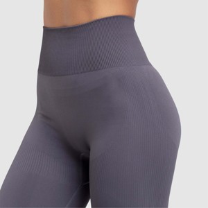Venta al por mayor de ropa deportiva de cintura alta, mallas de yoga para levantar glúteos, realce de glúteos, entrenamiento, gimnasio, yoga, ropa sin costuras, ropa de gimnasio - Product Image 3
