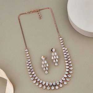 22.16 carats laboratoire conique Baguette coupe Moissanite Tennis collier boucle d'oreille ensemble 14K or luxe fiançailles mariage demoiselle d'honneur cadeau - Product Image 1