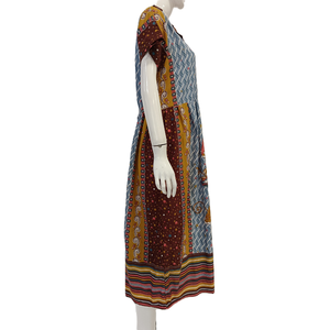 ชุดราตรีผ้าเรยอนระบายอากาศสำหรับผู้หญิงใส่ในชีวิตประจำวันสวมใส่สบายมีสายรัดเอวและคอเสื้อหยัก - Product Image 3