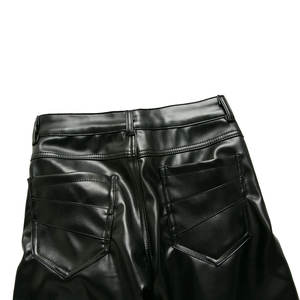 Pantalones de Cuero 100% Genuinos para Hombre, Alta Calidad, Transpirables, Color Negro, Cintura Alta, Estilo Casual Recto, Directo desde Pakistán - Product Image 3