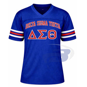 Camiseta Deportiva de Malla de Poliéster para Mujer Delta Sigma Theta Sorority, Diseño Atlético Azul Rey 1913, Antiarrugas y Transpirable - Product Image 1