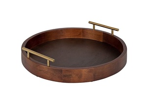 Ensemble de 3 plateaux de service rectangulaires élégants de luxe, tailles personnalisées, poignée en métal, artisanat pour la vaisselle, dessus de table pour le chocolat - Product Image 6