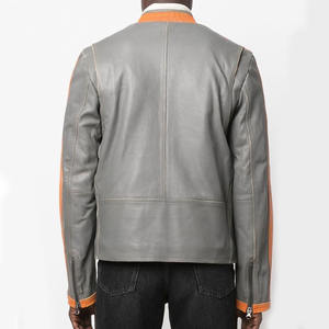 New Arrival Wholesale New <b>Men's</b> PU Leather <b>Jacket</b> Solid Color Biker Clothes Plus <b>Velvet</b> <b>Men's</b> <b>Jackets</b> - Product Image 3