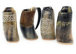Mug en corne naturelle artisanal, grande capacité, écologique, poli, durable, poignée confortable, style animal, usage quotidien - Product Image 6