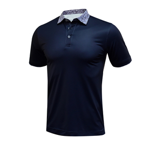 T-shirt en jersey 100 % coton de luxe pour homme, logo brodé, bouton, uni, séchage rapide, design ODM, décontracté - Product Image 1
