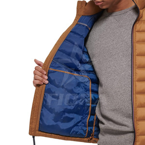 Veste d'hiver matelassée pour homme, best-seller, logo personnalisé, col montant, respirante, nylon/polyester écologique, haute qualité - Product Image 5