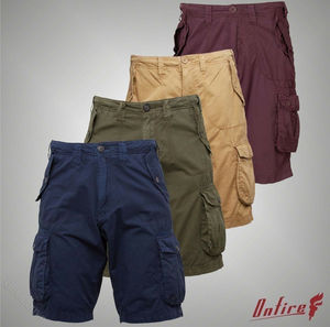 Pantalones cortos Cargo Hiker de cintura elástica para hombre-100% algodón Casual secado rápido transpirable verano al aire libre Multi-Bolsillo utilidad pantalones cortos de trabajo - Product Image 6