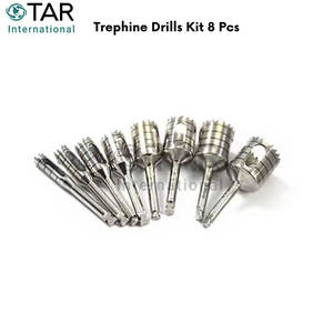 Perceuse d'implant dentaire Trephine 8Pcs Kit Chirurgical Porte-Fraise Gratuit Ensemble de Perceuses d'implant de Greffe Osseuse en Acier Inoxydable Instruments Médicaux - Product Image 4