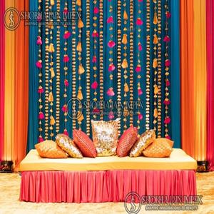Sangeet noche media luna asiento nupcial elegante decoración de la boda - Product Image 6