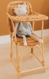 Precio a granel respetuoso con el medio ambiente hecho a mano ratán mimbre muñeca silla alta muñeca juguetes para niños - Product Image 4
