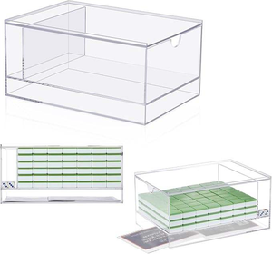 Caja de Almacenamiento para Mahjong de Acrílico con Diseño de Caparazón de Tortuga, Tapa Deslizante, Organizador para Fichas de Mahjong y Accesorios de Mesa - Product Image 3