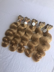 Cambodian Cuticle Aligned Remy Virgin 20" <b>Body</b> <b>Wave</b> Bundle Single Donner #10 Colour Indian Hair Christmas Wholesale Vendor - Product Image 6
