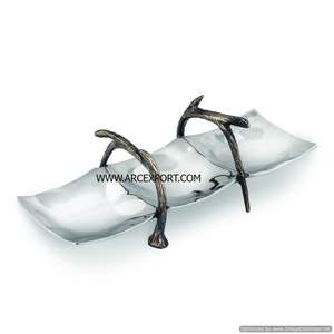 Plateau et plateau de service de nourriture martelés plateau en métal de première qualité plateau de serveur de nourriture pour plateau décoratif le plus vendu - Product Image 2