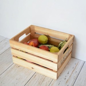 โรงงานขายส่งตะกร้าไม้ขนาดเล็กห้องครัวจัดเก็บจัดรังลังไม้ที่มีด้ามจับ - Product Image 2