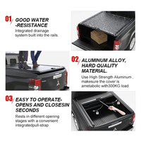 Cubierta Retráctil Manual 4x4 de Aleación de Aluminio Impermeable con Bloqueo para Camioneta Mitsubishi