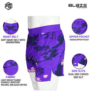 Pantalones cortos de MMA profesionales de entrenamiento BJJ NO GI con logotipo personalizado OEM para hombre con impresión por sublimación en tamaño y diseño multicolor - Product Image 6