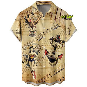 CATCHY GEARS Camisas Personalizadas al por Mayor para Hombre, Camisa Hawaiana con Estampado 3D, Manga Corta, Secado Rápido, Spandex/Poliéster, Camisas de Playa para Hombre - Product Image 1