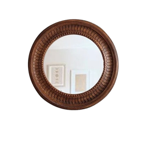 Décoration murale en fer fait à la main, miroir ovale en métal de style Art déco, tailles 22 W X 32 H X 2 D - Product Image 6