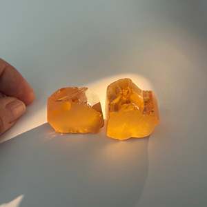 Gema de Zirconia en Forma de Estrella con Cambio de Color, Creada en Laboratorio, Tratada Térmicamente, Amarillo Naranja, Tamaño Personalizado 8mm - Product Image 4