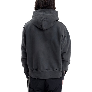 Meilleure vente fabricant de sweats à capuche personnalisés pour hommes, sweat-shirts à capuche unisexe avec patch vieilli lourd et lavé à l'acide - Product Image 2