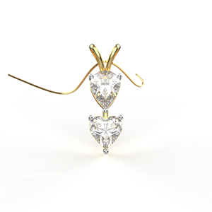จี้รูปหัวใจและลูกแพร์ avarta ทอง18K ประดับด้วยเพชรที่ปลูกในห้องปฏิบัติการในราคาที่เหมาะสม - Product Image 3