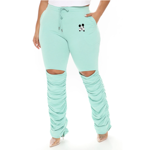 กางเกงจ็อกเกอร์เอวสูงสำหรับผู้หญิงรุ่นใหม่ประจำฤดูใบไม้ร่วงปี 2026 กางเกงวอร์มผ้าฟลีซสั่งทำพิเศษ ขายดี ทรงขาตรงสำหรับสาวๆ - Product Image 1