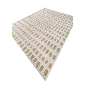 Alfombra de Lana Entropy Ivory, Grande, Tejida a Mano, Geométrica, 3D, Rectangular, AKWL-1907, para Sala de Estar, Pasillo, Habitación Modelo - Product Image 2