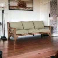 Juego de muebles de sofá de mimbre tejido a mano de bambú Natural de lujo hecho a mano de madera para el hogar, jardín, sala de estar, función de decoración