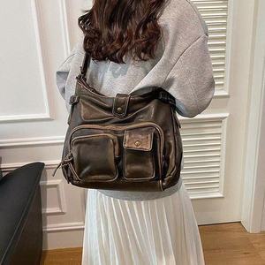 Bolso Bandolera de PU para Mujer, Estilo Retro Vintage, Estilo Nicho, para la Vida Diaria, Compras y Viajes - Product Image 1