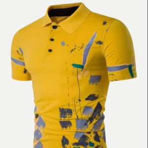 T-shirts en coton décontractés pour hommes avec logo personnalisé, coupe ample et manches courtes, design polo, à prix abordable - Product Image 1