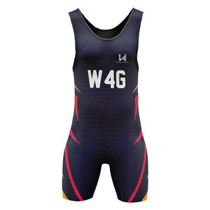 Combinaison de lutte américaine pour hommes W4G, justaucorps de lutte, bretelles réglables, fermeture à enfiler, couleur personnalisée, équipement de lutte de gym, ensemble OEM ODM - Product Image 1