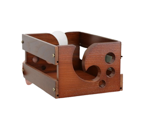 Wooden Yarn Box Holder Knitting Box With Holes Handmade Box Yarn Bowl Wooden Yarn Box Holder Knitting Box With Holes - Product Image 1