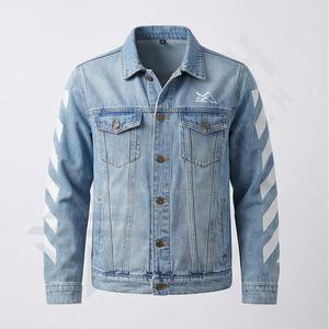 Chaqueta Vaquera de Moda Urbana Reversible con Logotipo Personalizado, Chaqueta de Motociclista para Hombre, de Alta Calidad, Duradera, para Exteriores - Product Image 1