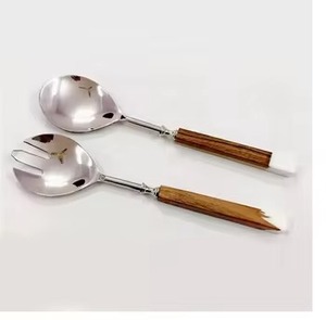 Cubiertos de Metal, nuevo aspecto, servidor de ensalada, servidor de ensalada de Metal plateado, cubiertos, utensilios para servir para el hogar, Hotel, utensilios de cocina, uso - Product Image 5