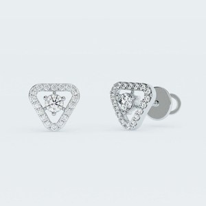 10k Solid Gold Round Cluster Lab Grown Diamond Stud <b>Earrings</b> Screw <b>Back</b> <b>Earrings</b> Lab Diamond Halo <b>Earrings</b> CVD Diamond - Product Image 1
