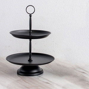 Soporte para Pastel de Metal Dorado de 2 Niveles de Gran Calidad, Diseño Fabuloso, Plato Redondo para Exhibición de Postres, para Bodas, Fiestas y Decoración del Hogar - Product Image 3