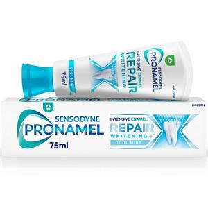 Pasta Dental Blanqueadora Sensodyne Cool Mint Anti-Caries para Dientes Sensibles, Protección Bucal en Casa, Ingredientes Químicos Refrescantes - Product Image 3