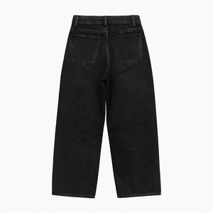 Plus Size Breathable Cotton/Polyester Baggy <b>Jeans</b> for <b>Men</b> Customized Logo <b>Elastic</b> <b>Waist</b> Mid <b>Waist</b>- Outdoor Workout Straight - Product Image 2