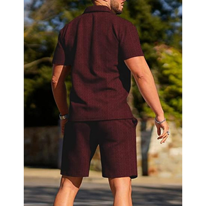 Ensemble deux pièces d'été pour hommes T-shirt décontracté et short assorti pour l'entraînement en salle de sport, activités de plein air et vêtements de tous les jours - Product Image 4