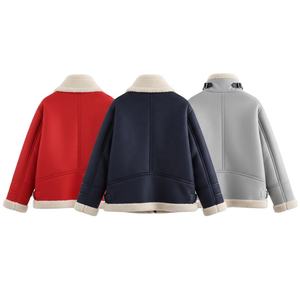 Veste pour femme de style européen et américain, tendance, polyvalente, automne-hiver, tissée, décontractée, à manches longues, respirante. - Product Image 3