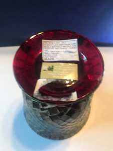 Portavelas de luz de té rojo rubí mosaico con 5/8 azulejos adjuntos - Product Image 3