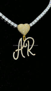 Conjunto de Collar con Colgante de Diamante Moissanite de Grado Brillante Premium al por Mayor, Piedra en Forma de Corazón, Cadena Ajustable, Unisex, Compromiso, Moda - Product Image 5